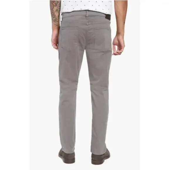 Paige Mens Federal Slim Straight Leg Twill Dark Gray Pants Size 33 Business - Picture 4 of 11